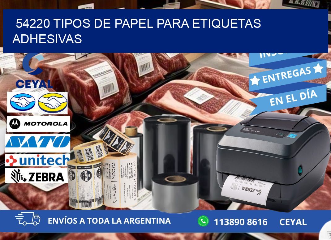 54220 Tipos de papel para etiquetas adhesivas
