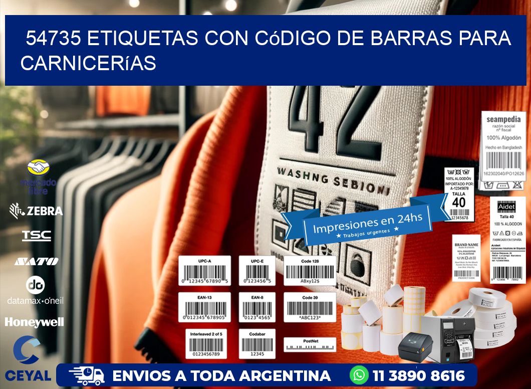 54735 etiquetas con código de barras para carnicerías