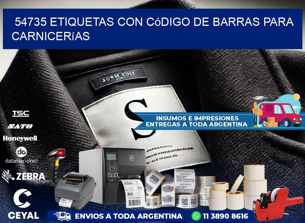 54735 etiquetas con código de barras para carnicerías