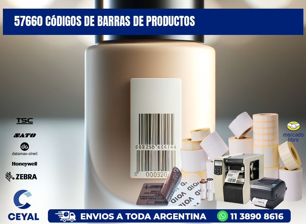 57660 Códigos de barras de productos