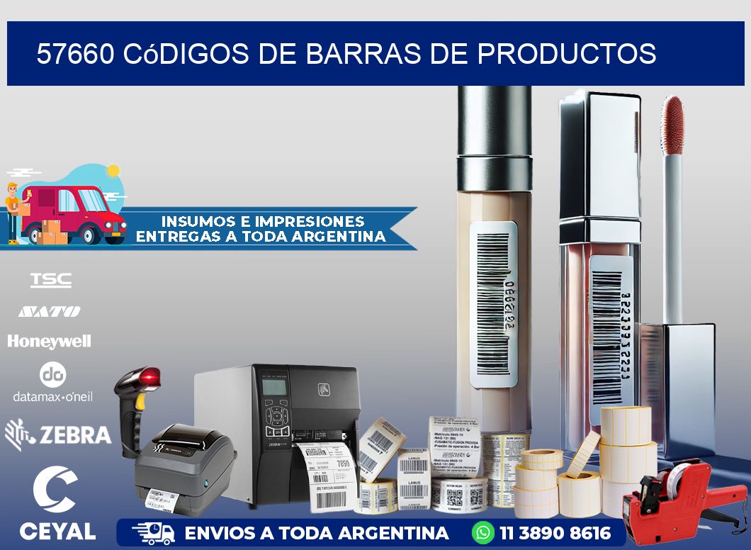 57660 Códigos de barras de productos