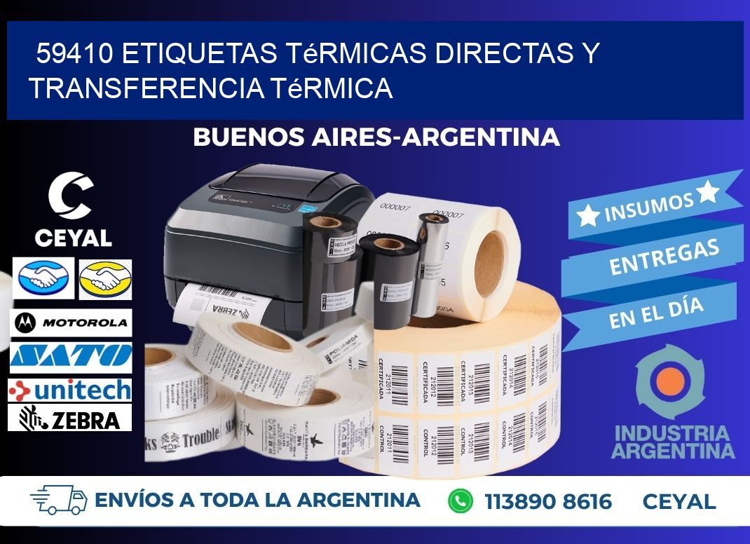 59410 etiquetas térmicas directas y transferencia térmica