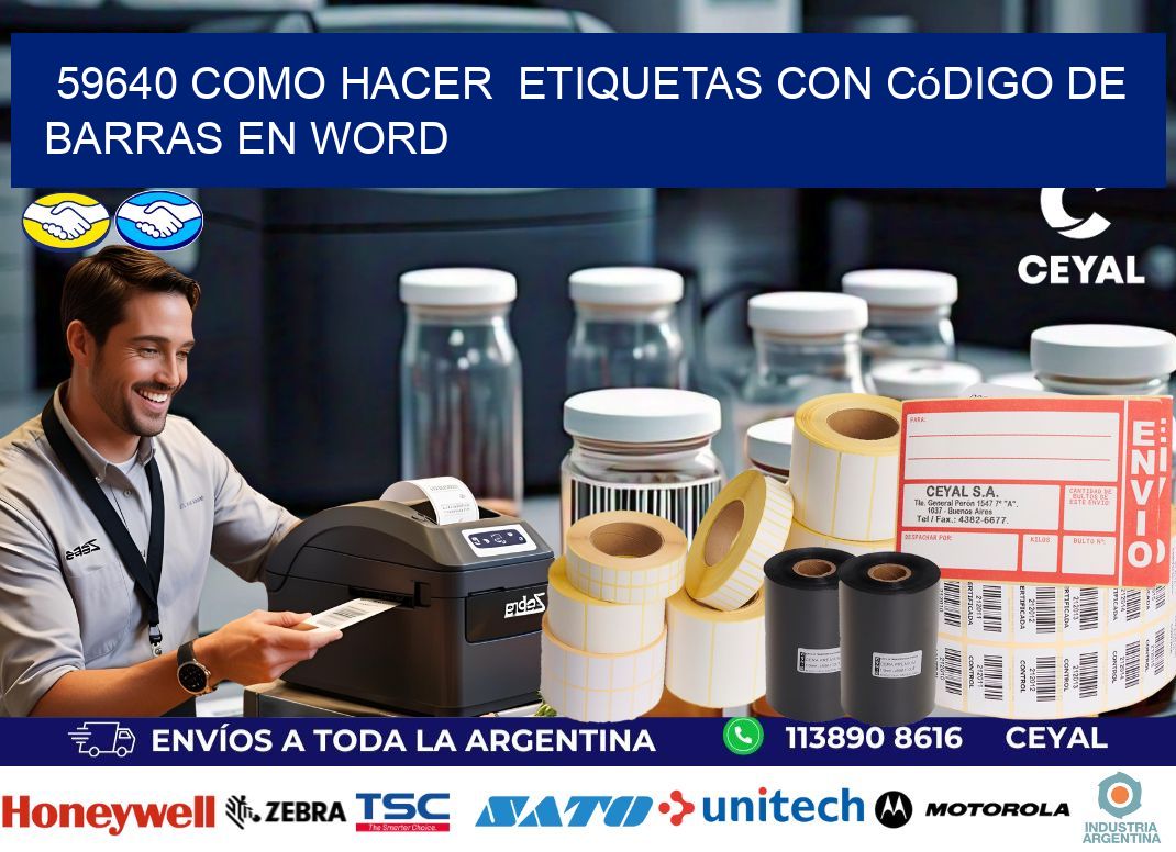 59640 Como hacer  etiquetas con código de barras en Word