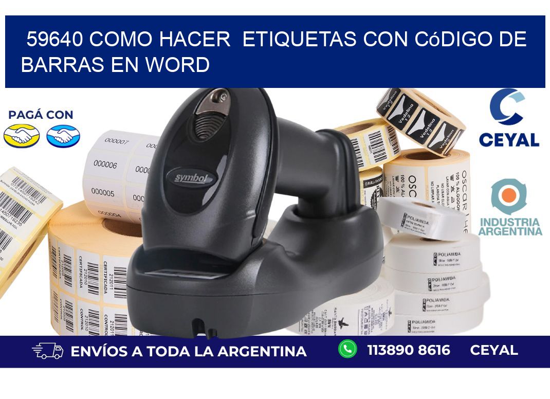 59640 Como hacer  etiquetas con código de barras en Word