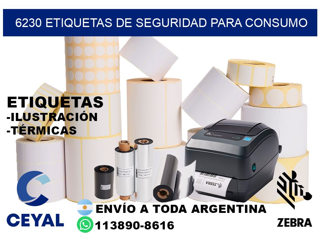 6230 Etiquetas de seguridad para consumo