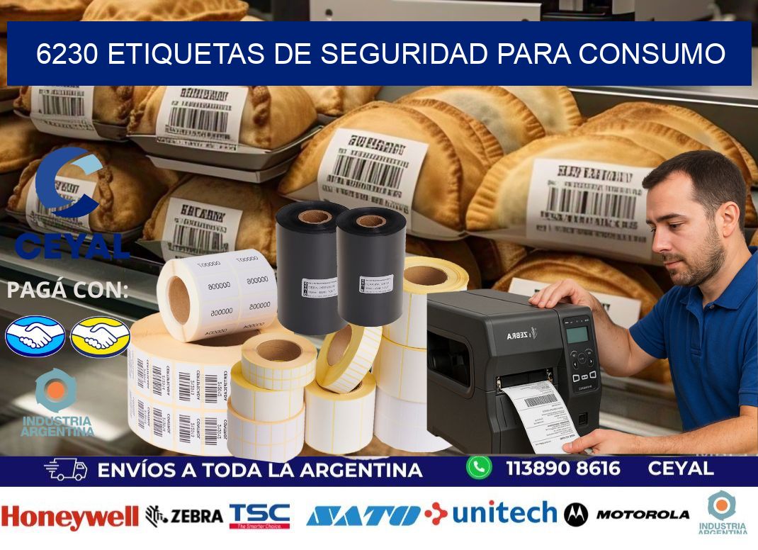 6230 Etiquetas de seguridad para consumo