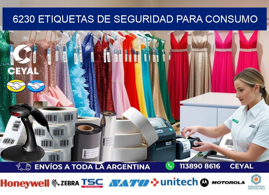 6230 Etiquetas de seguridad para consumo