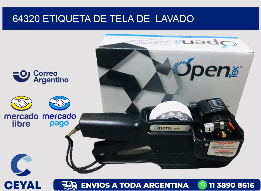 64320 etiqueta de tela de  lavado