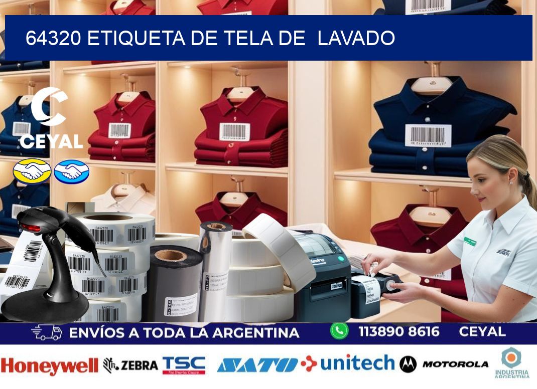 64320 etiqueta de tela de  lavado