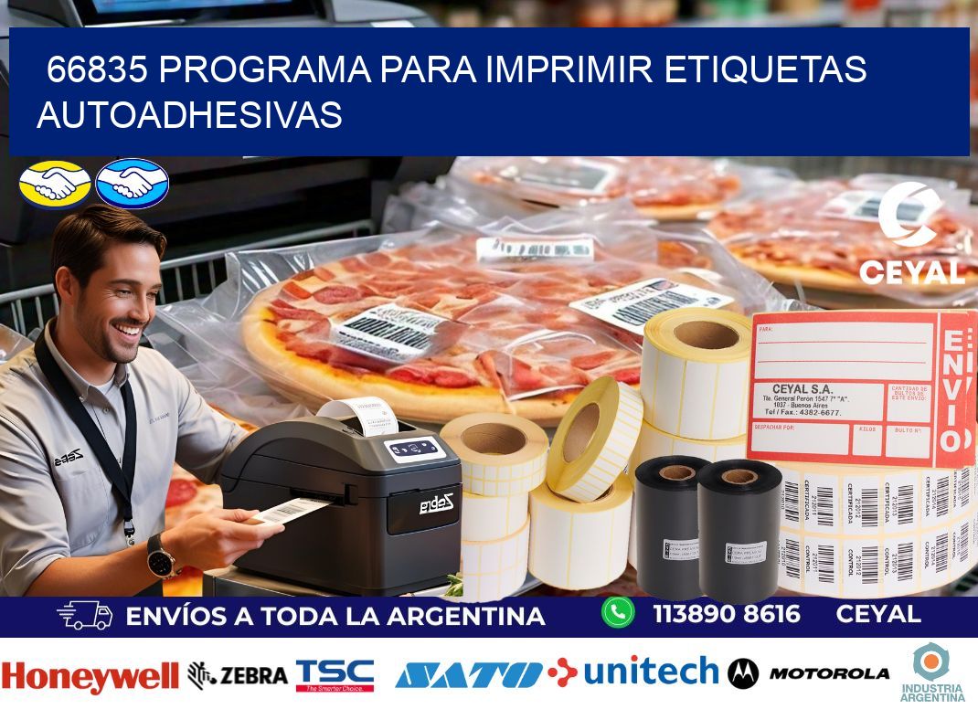 66835 Programa para imprimir etiquetas autoadhesivas