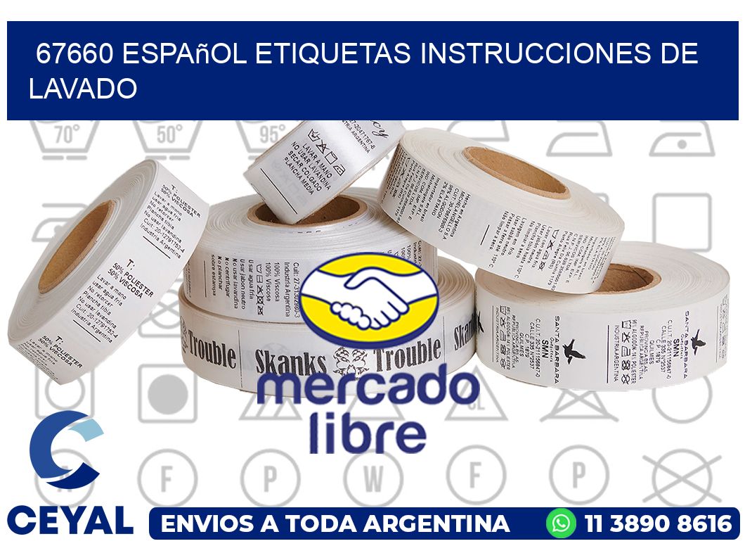 67660 español etiquetas instrucciones de lavado
