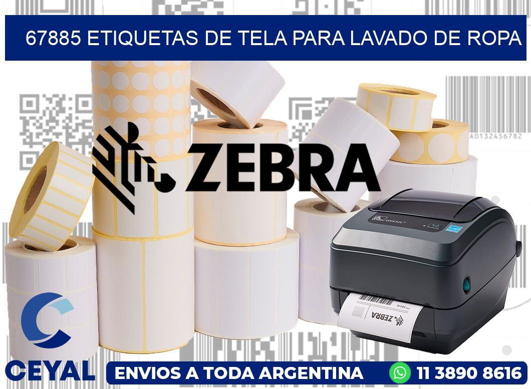 67885 Etiquetas de tela para lavado de ropa