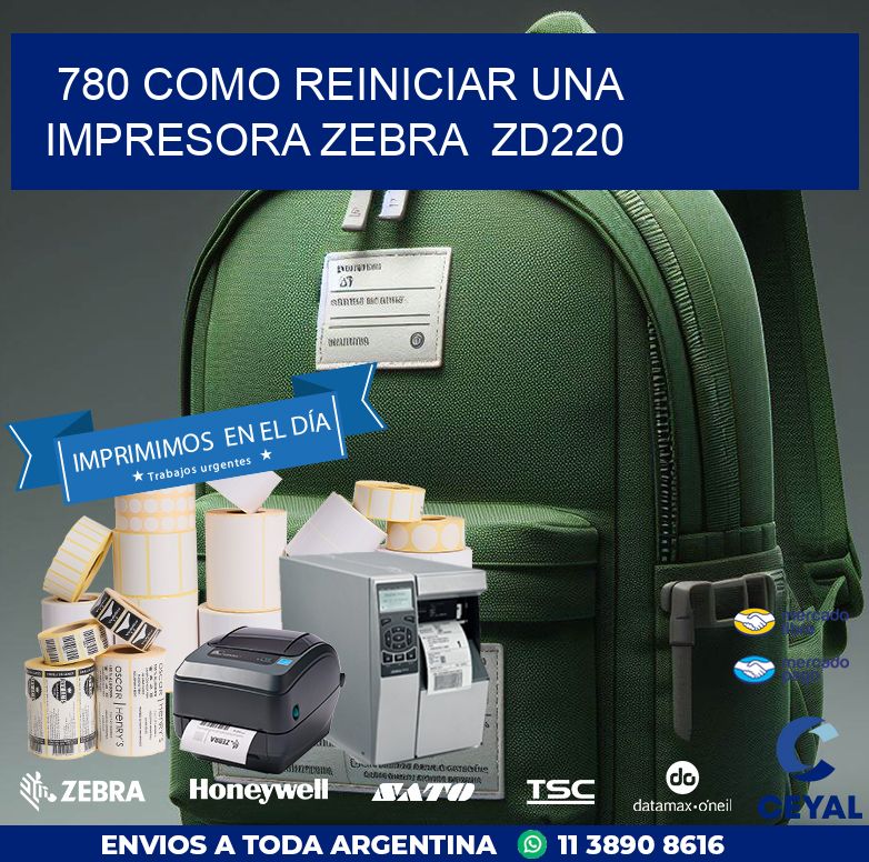 780 Como reiniciar una impresora Zebra  ZD220