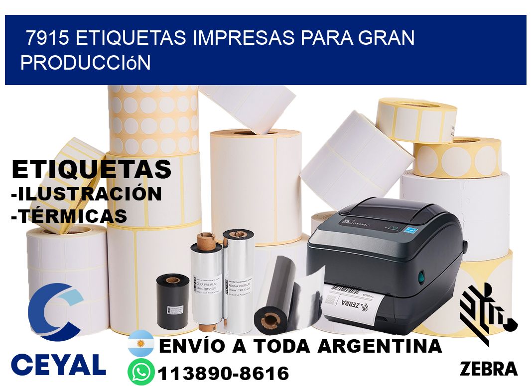 7915 Etiquetas impresas para gran producción