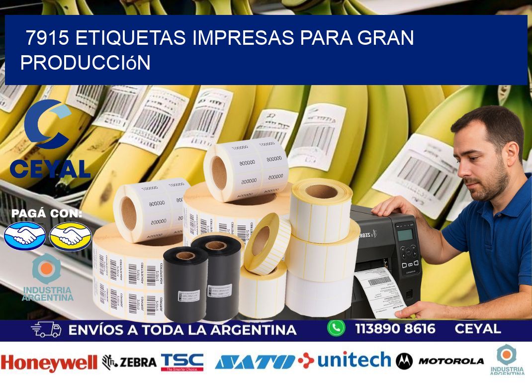 7915 Etiquetas impresas para gran producción