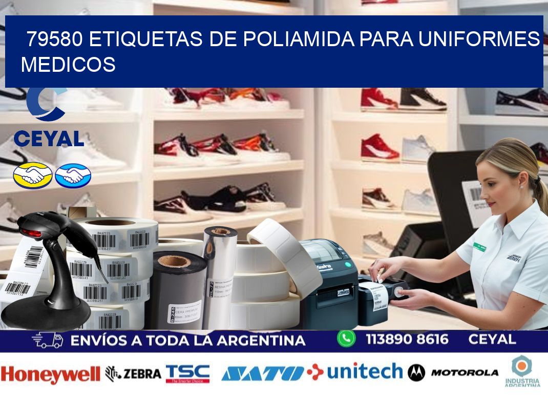 79580 Etiquetas de poliamida para uniformes medicos