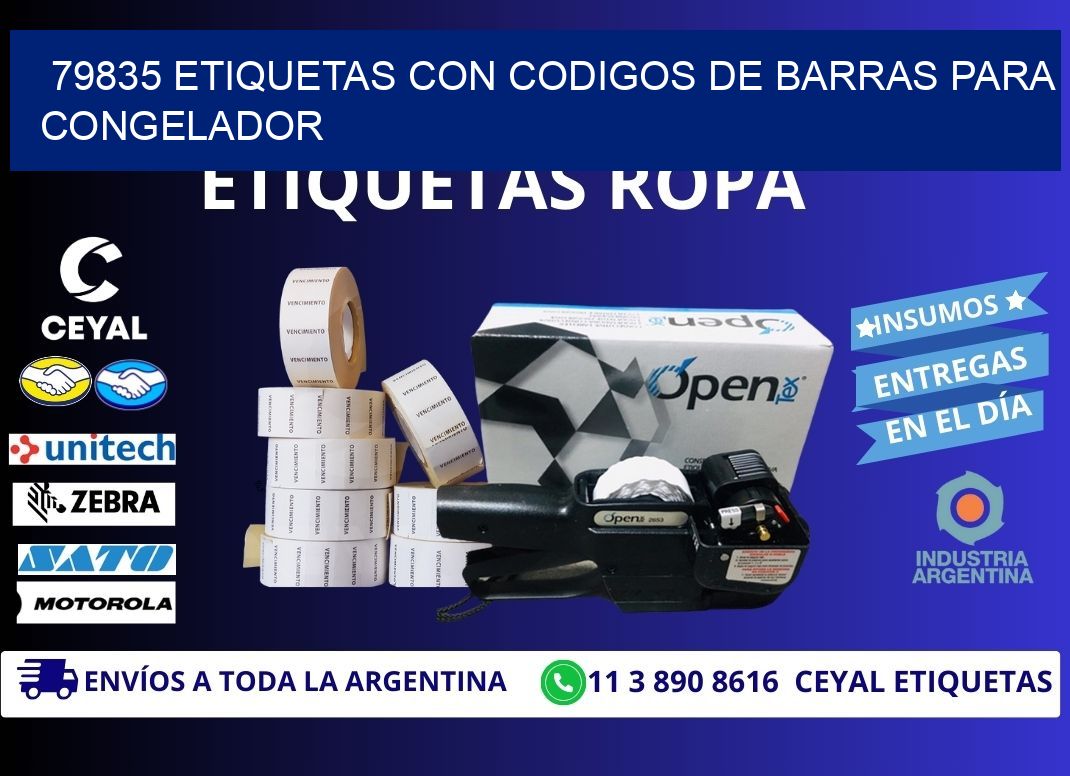 79835 Etiquetas con codigos de barras para congelador
