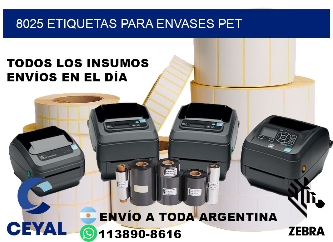 8025 Etiquetas para envases PET