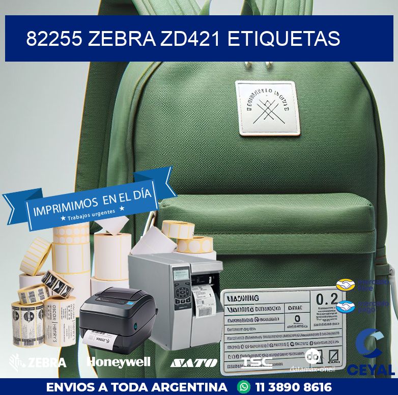 82255 Zebra ZD421 etiquetas