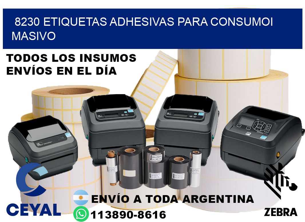 8230 Etiquetas adhesivas para consumoi masivo