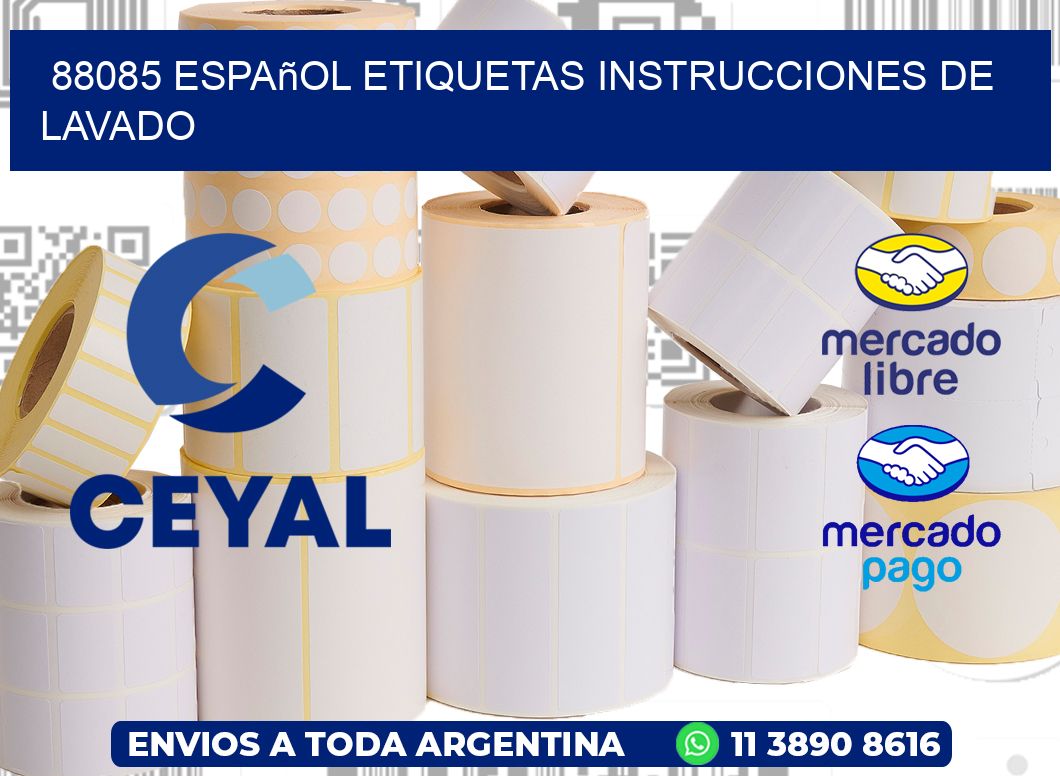 88085 español etiquetas instrucciones de lavado