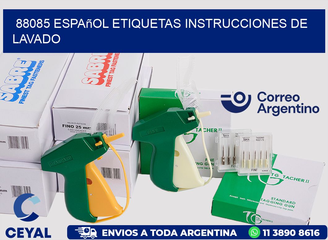 88085 español etiquetas instrucciones de lavado