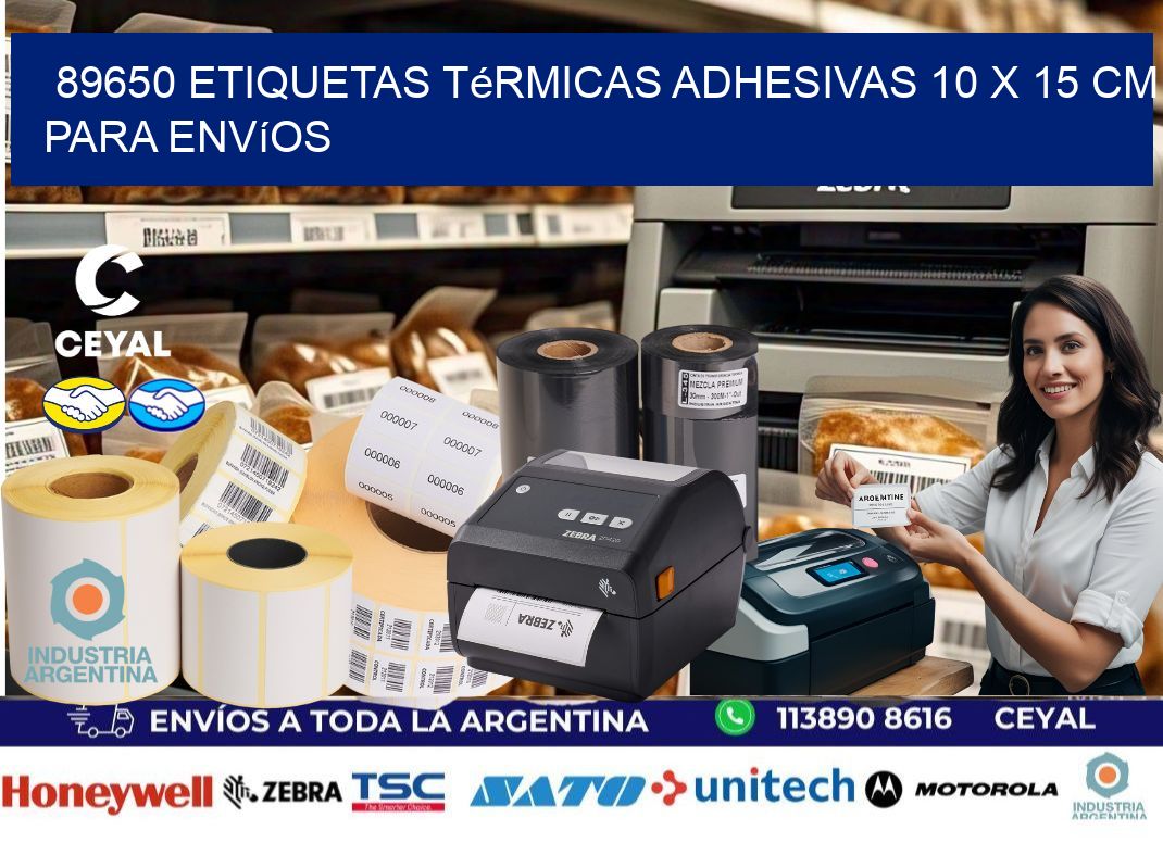 89650 Etiquetas Térmicas Adhesivas 10 x 15 cm para Envíos