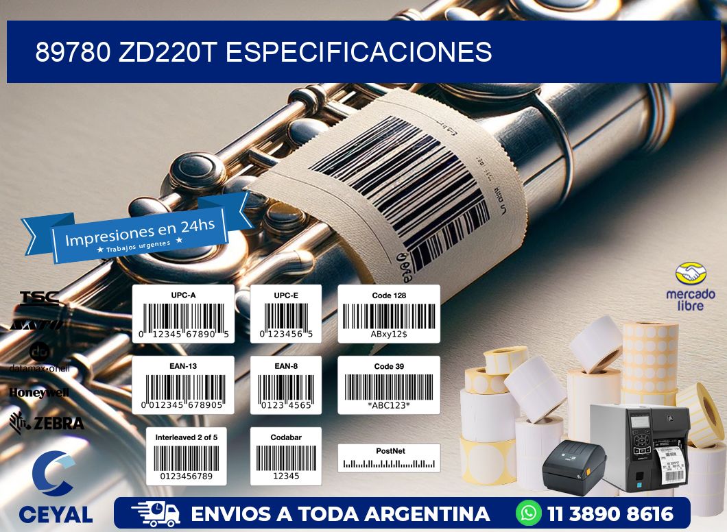 89780 ZD220t especificaciones