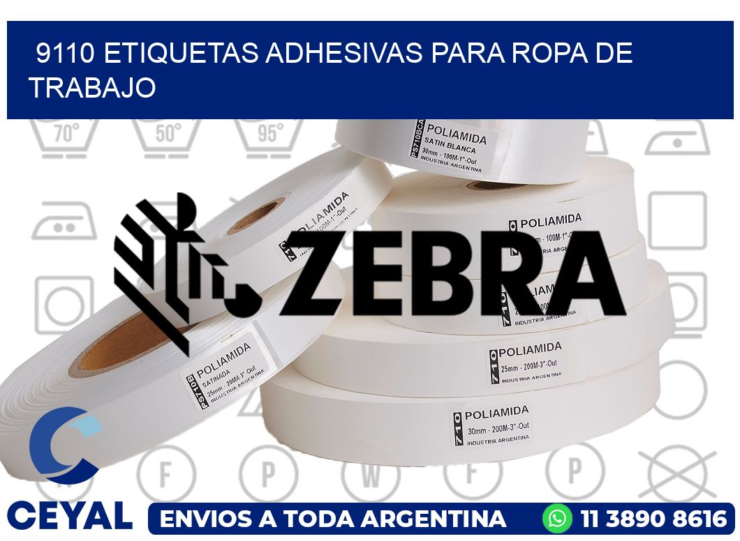 9110 Etiquetas adhesivas para ropa de trabajo
