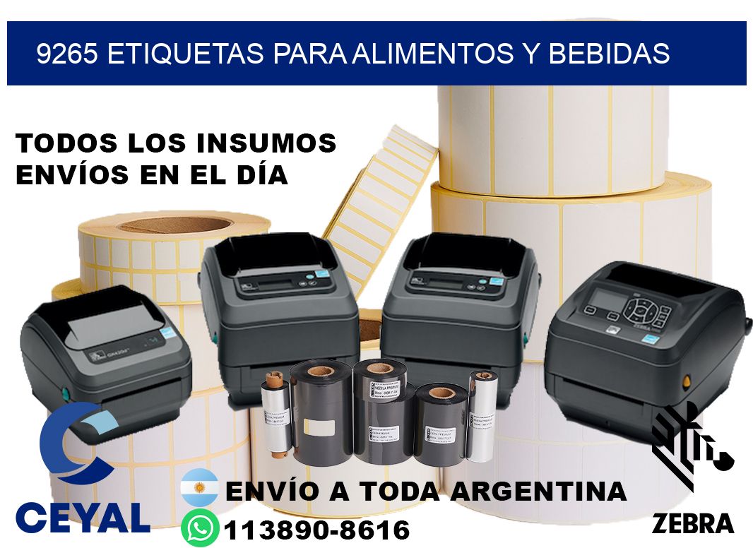 9265 Etiquetas para alimentos y bebidas