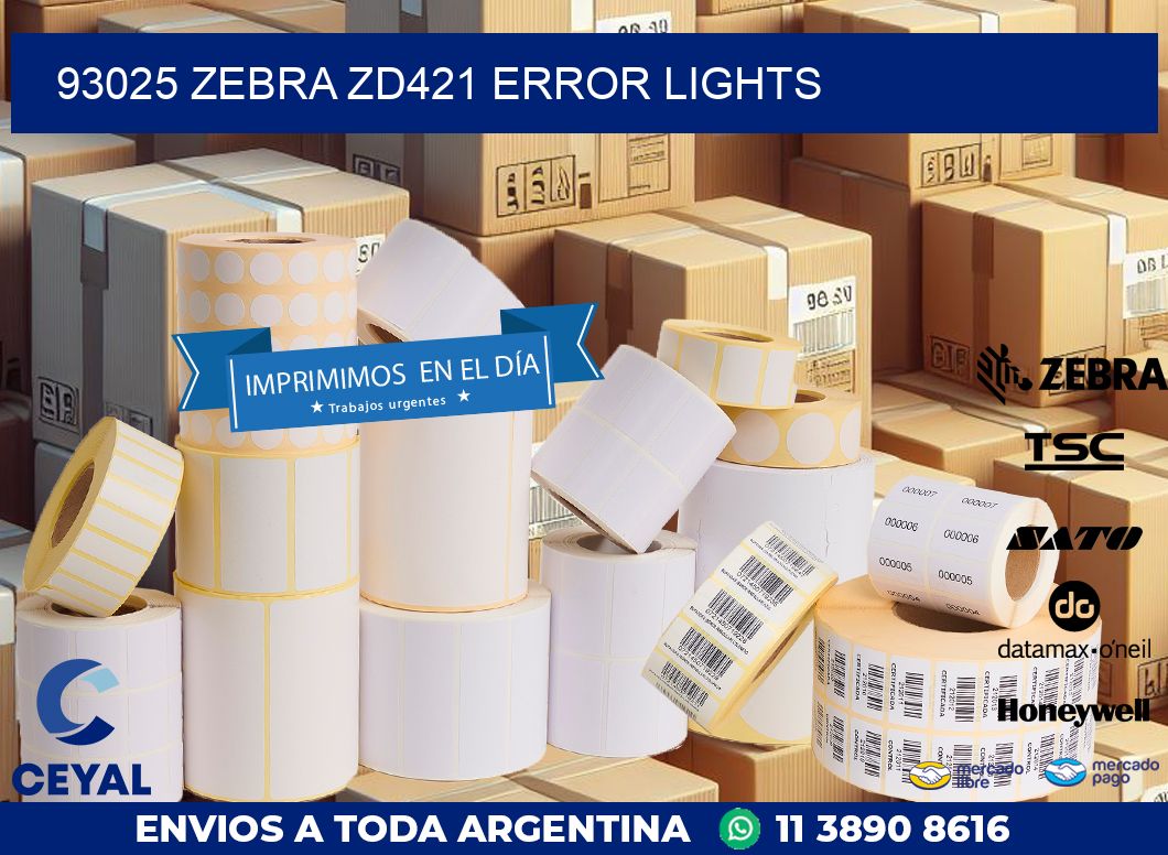 93025 Zebra ZD421 error lights