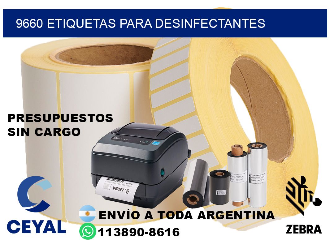 9660 Etiquetas para desinfectantes