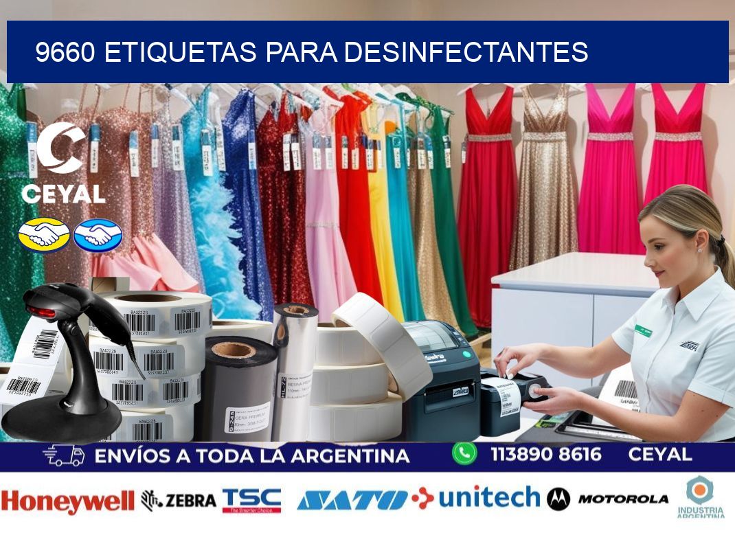 9660 Etiquetas para desinfectantes