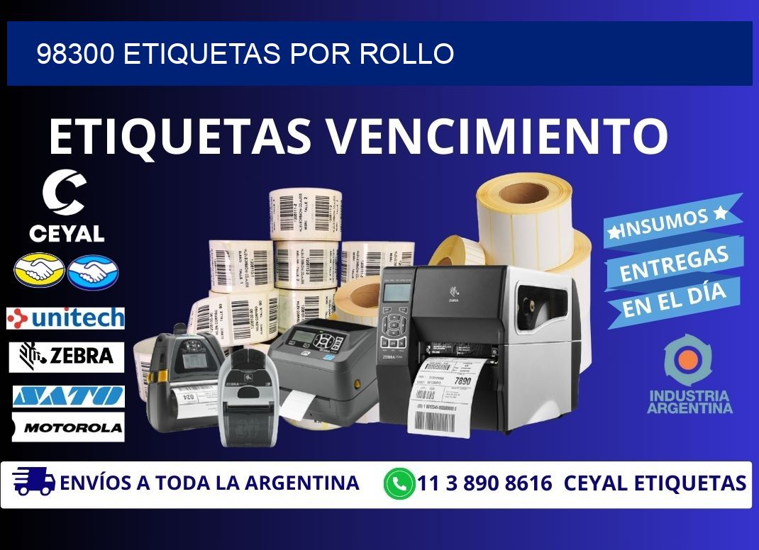 98300 Etiquetas por rollo