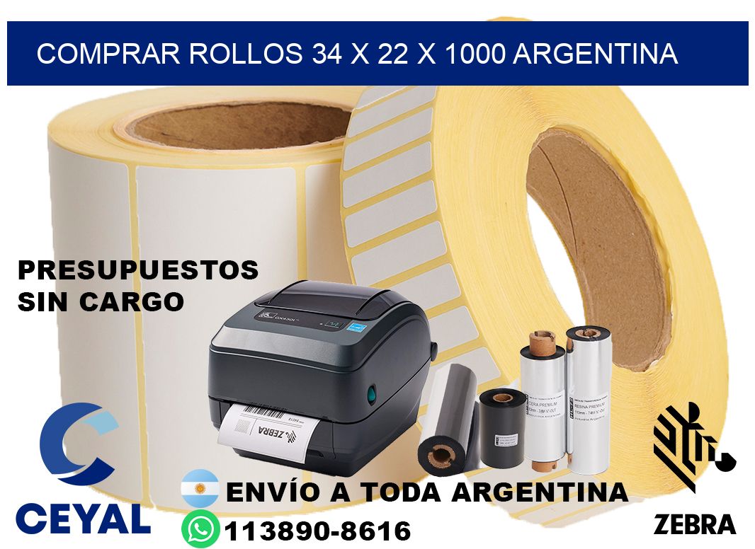Comprar Rollos 34 x 22 x 1000 argentina