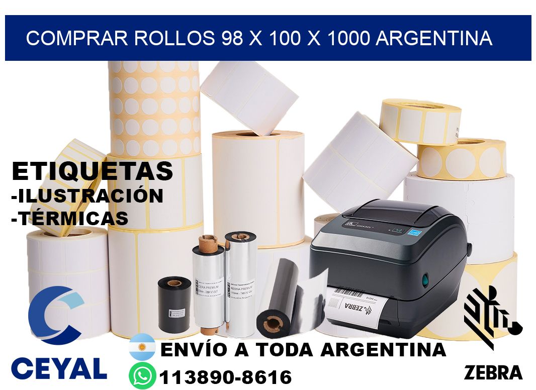 Comprar Rollos 98 x 100 x 1000 argentina