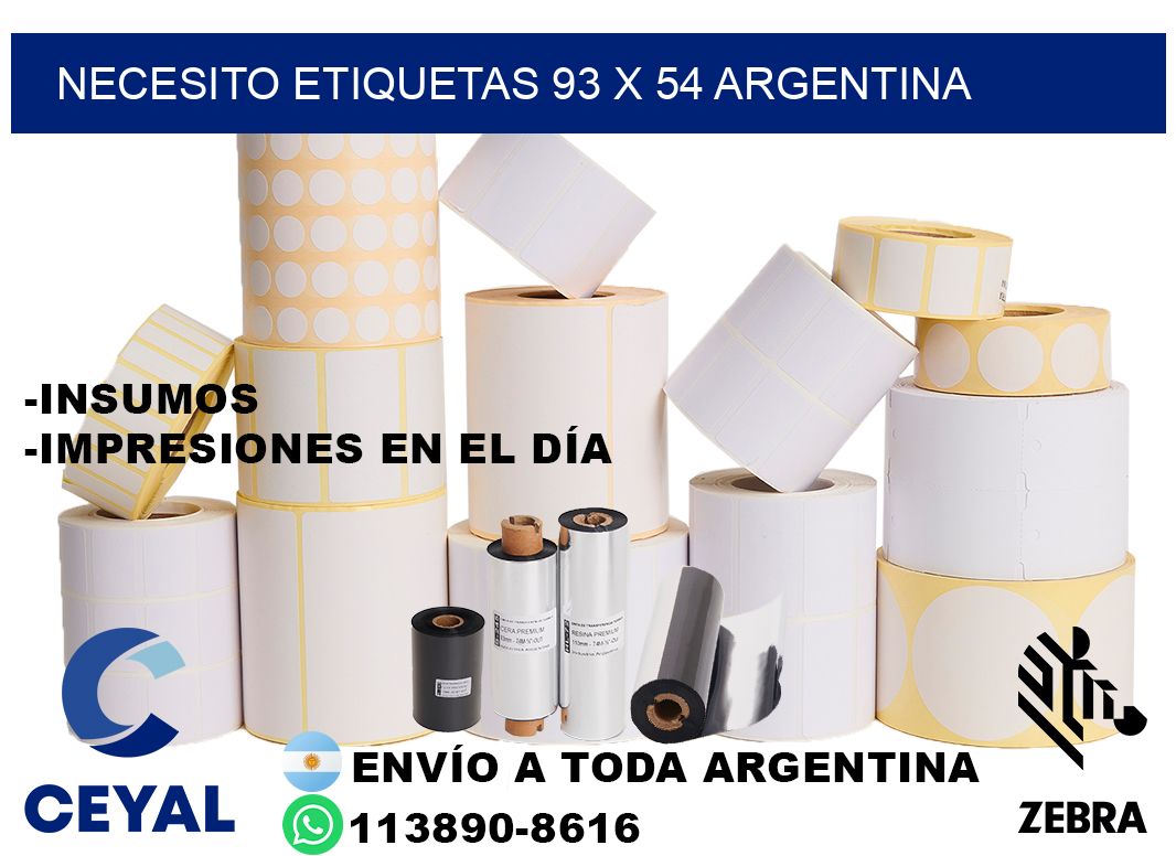 Necesito etiquetas 93 x 54 argentina