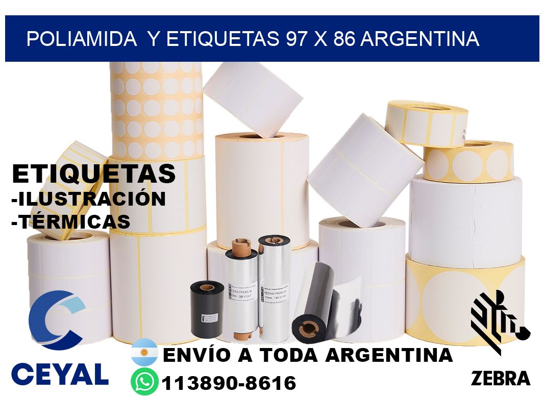Poliamida y etiquetas 97 x 86 argentina
