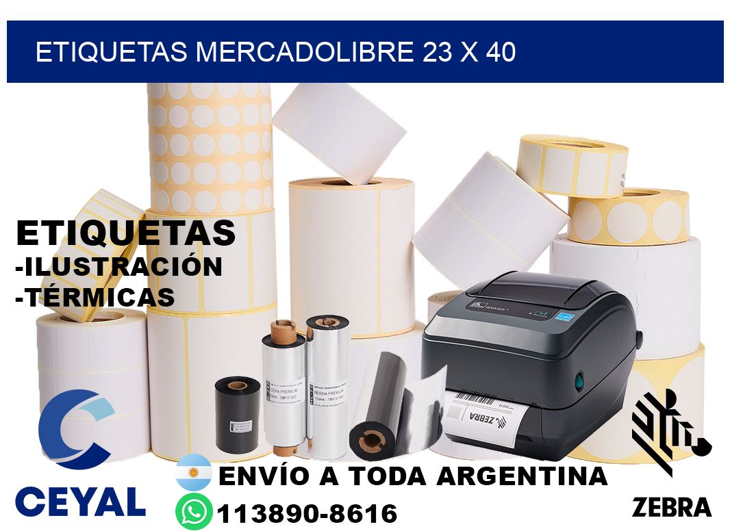 etiquetas mercadolibre 23 x 40