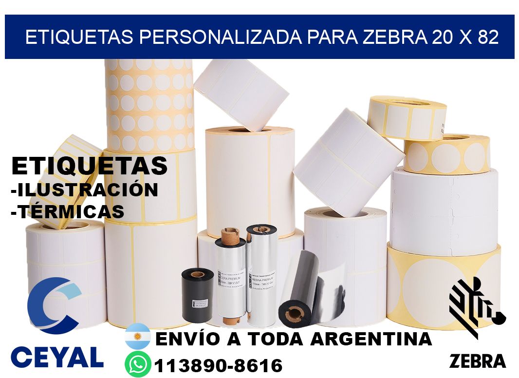 etiquetas personalizada para zebra 20 x 82