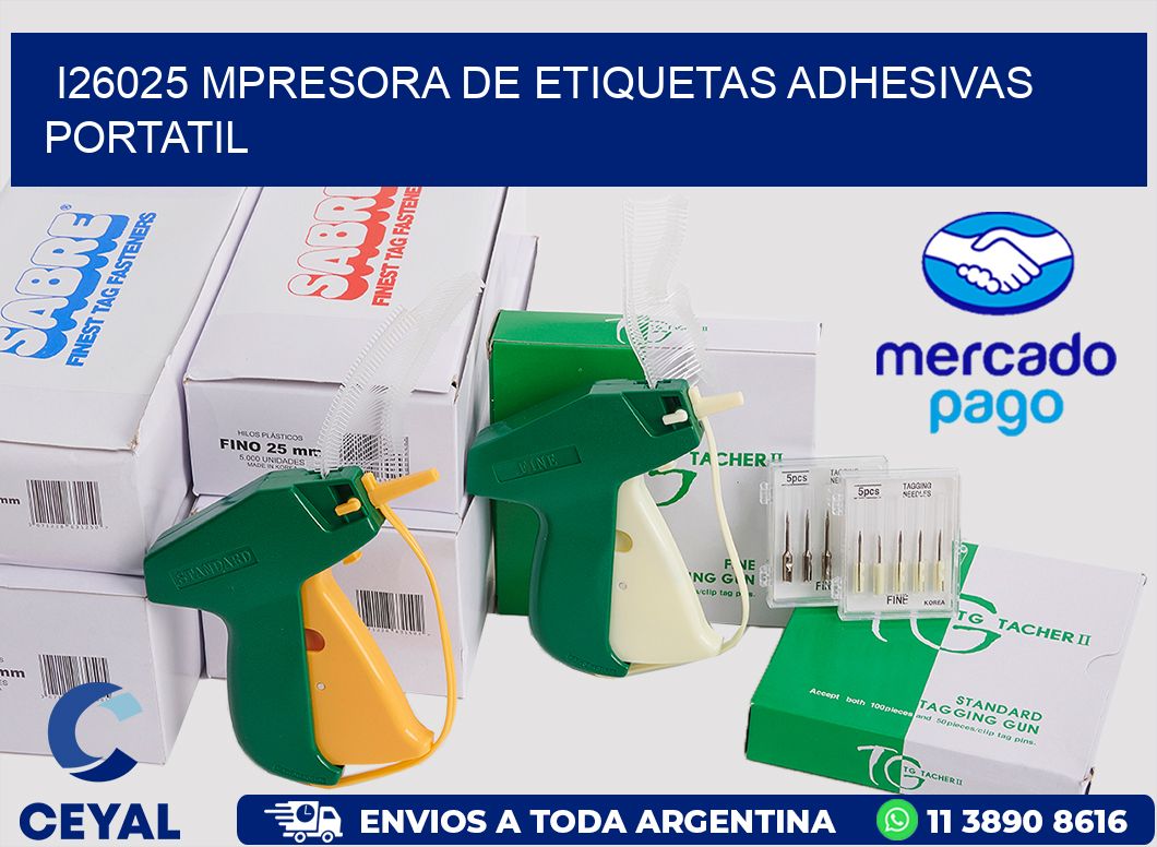 i26025 mpresora de etiquetas adhesivas portatil