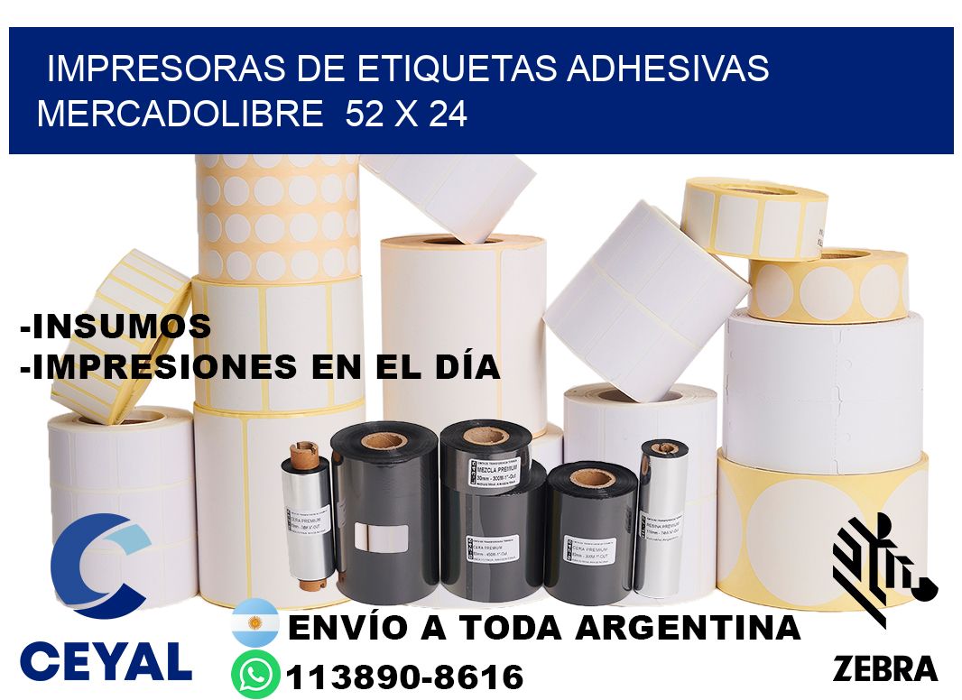 impresoras de etiquetas adhesivas mercadolibre  52 x 24