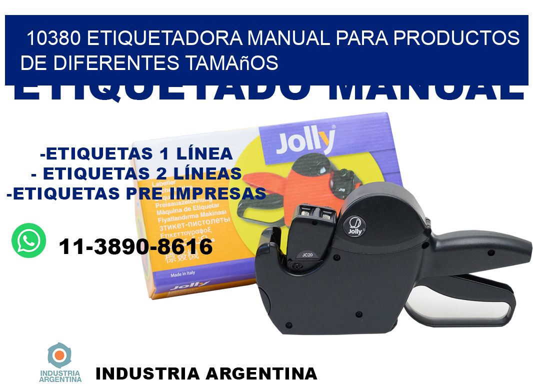 10380 etiquetadora manual para productos de diferentes tamaños