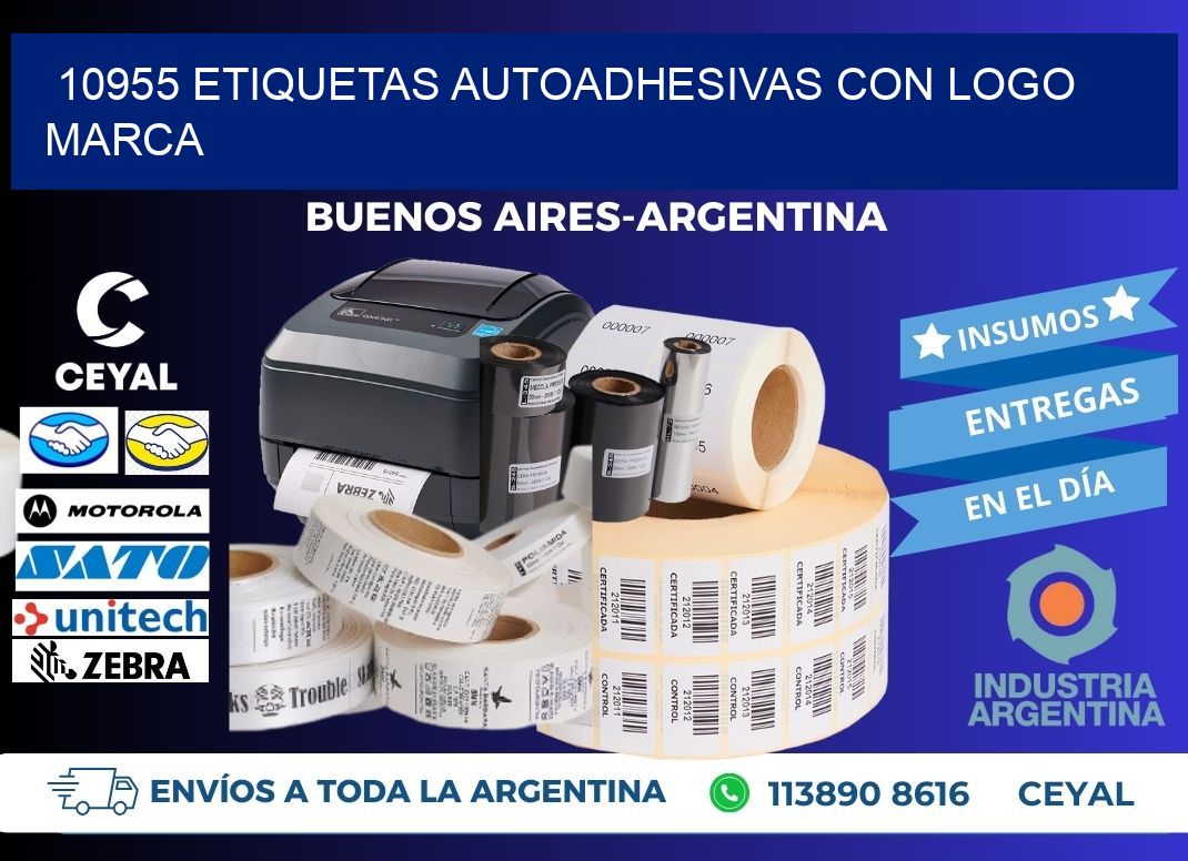 10955 etiquetas autoadhesivas con logo marca