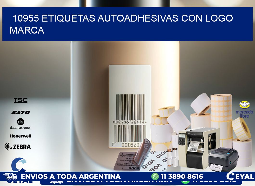10955 etiquetas autoadhesivas con logo marca