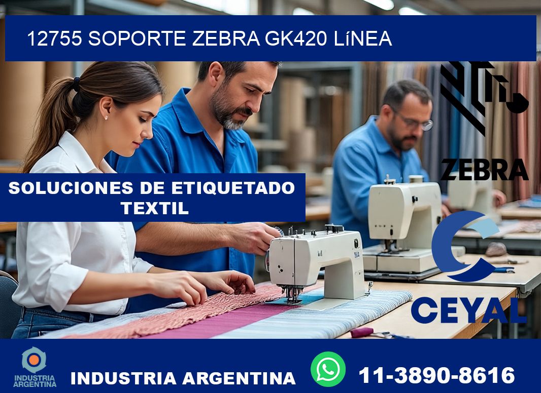 12755 soporte zebra gk420 línea