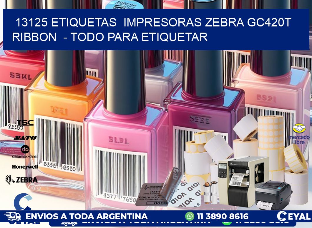 13125 etiquetas  impresoras zebra gc420t ribbon  – Todo para Etiquetar