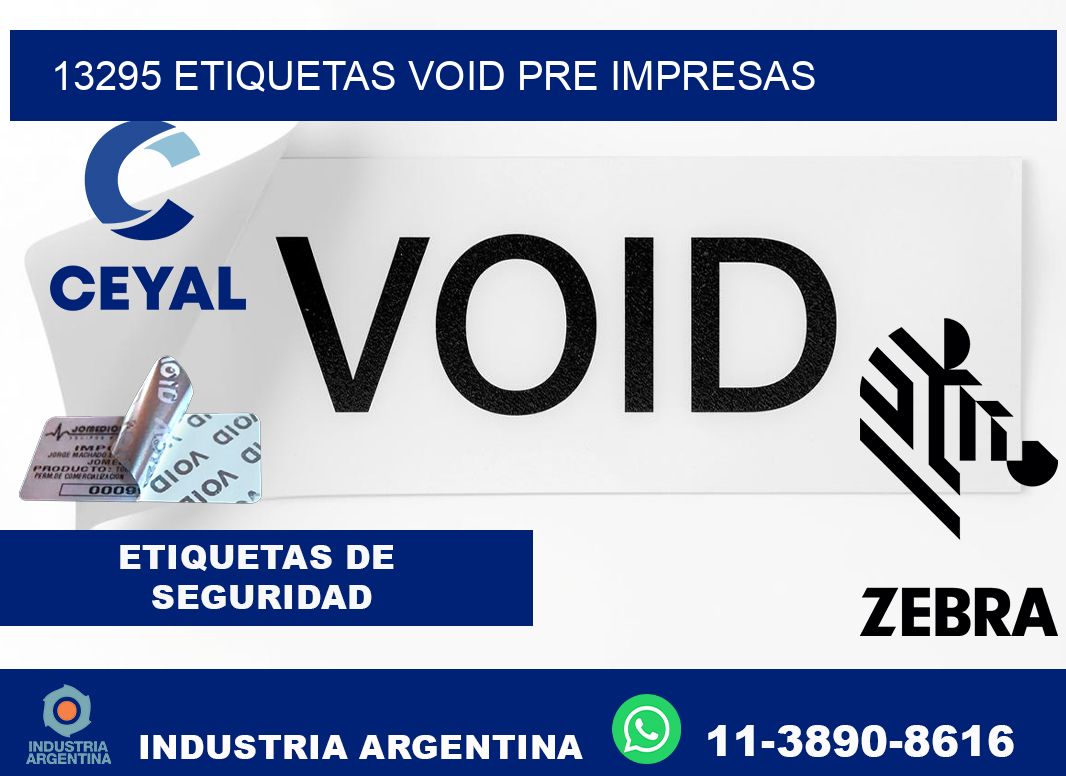 13295 etiquetas void pre impresas