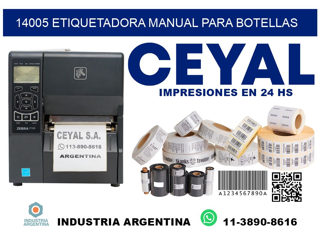 14005 etiquetadora manual para botellas