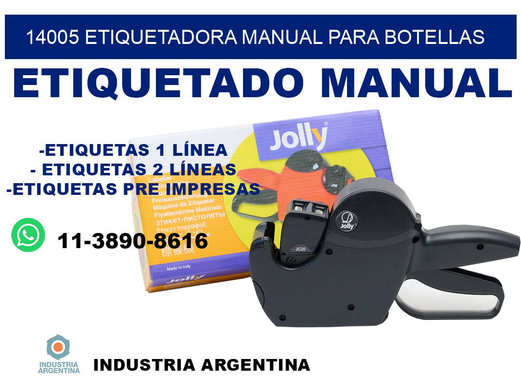 14005 etiquetadora manual para botellas